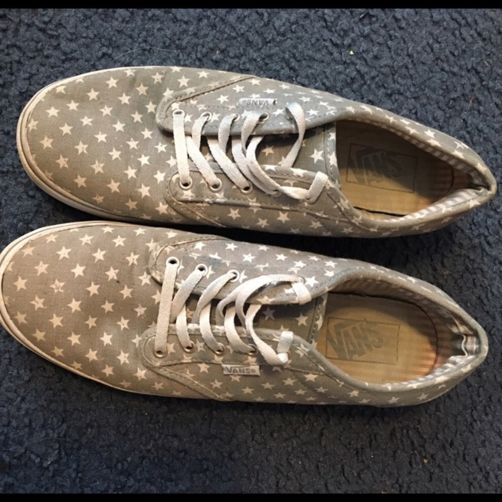 Gray Vans with White Stars