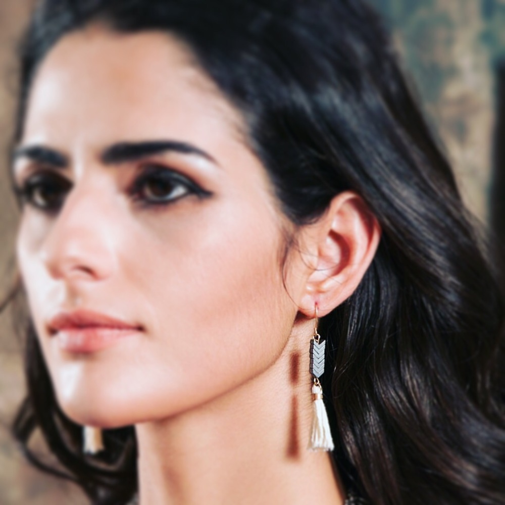 Moto-Chic Tassel Earrings - Picture 5 of 5