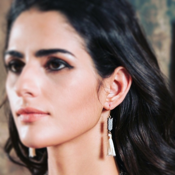 Moto-Chic Tassel Earrings - Picture 5 of 5