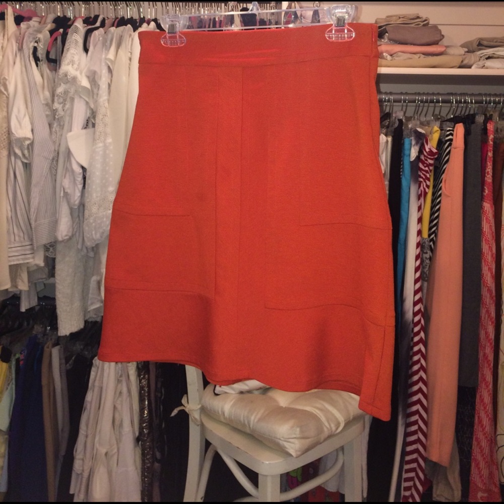 Beautiful high waisted orange skirt