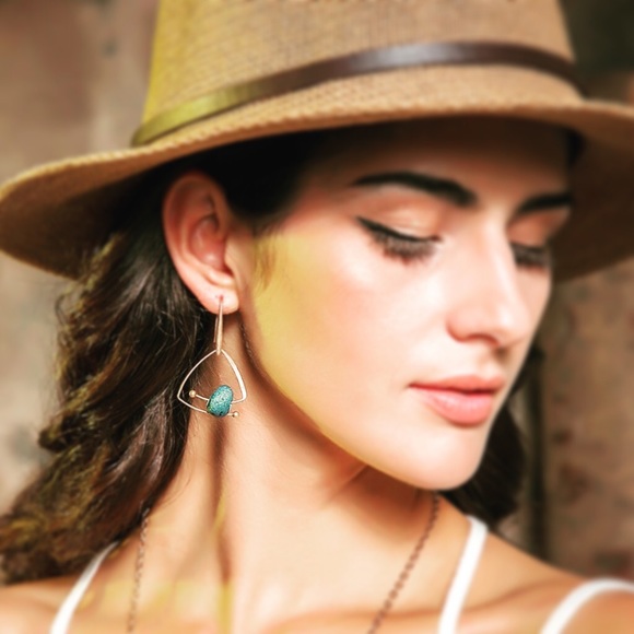 Abstract Druzy Earrings - Picture 2 of 3