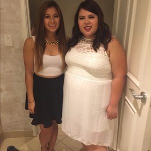 💎White Bejeweled High Low Dress 💎