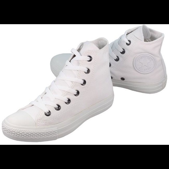 CONVERSE WHITE WOMENS MONOCHROME SHOES - Picture 4 of 6