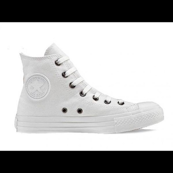 CONVERSE WHITE WOMENS MONOCHROME SHOES - Picture 6 of 6