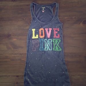 Victoria secret tank with rhinestones