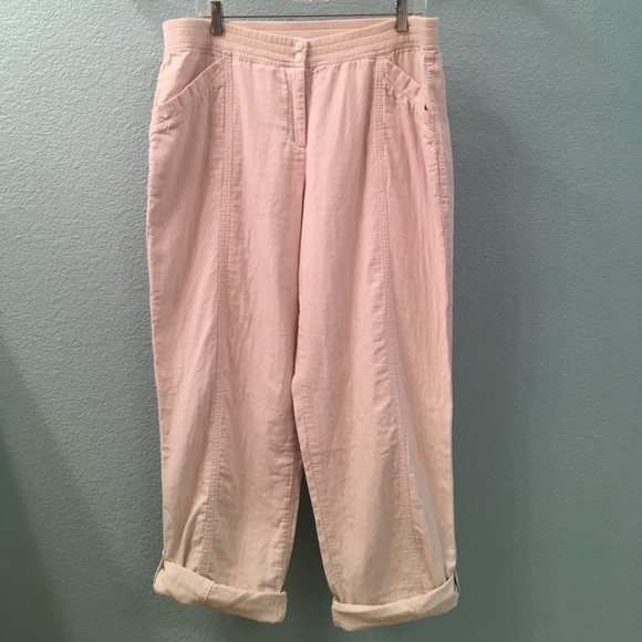 J Jill cotton roll tab pants - Picture 1 of 3