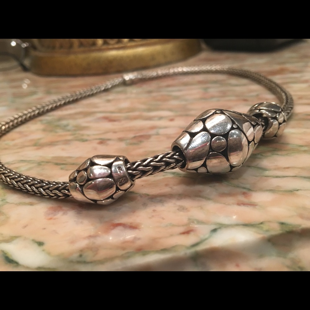 John Hardy Kali Elliptical Trio Necklace 925 16"