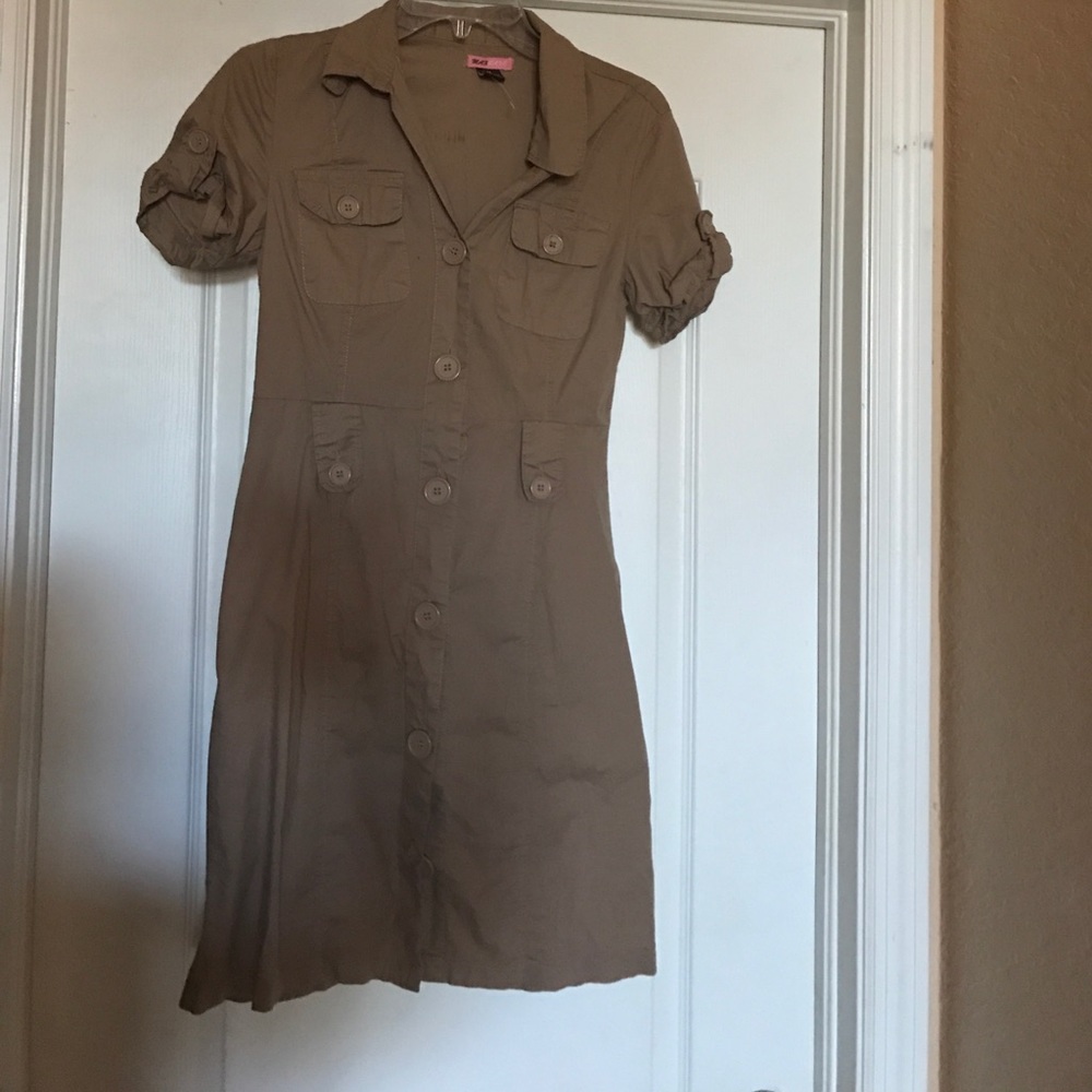 Tan "army look" dress