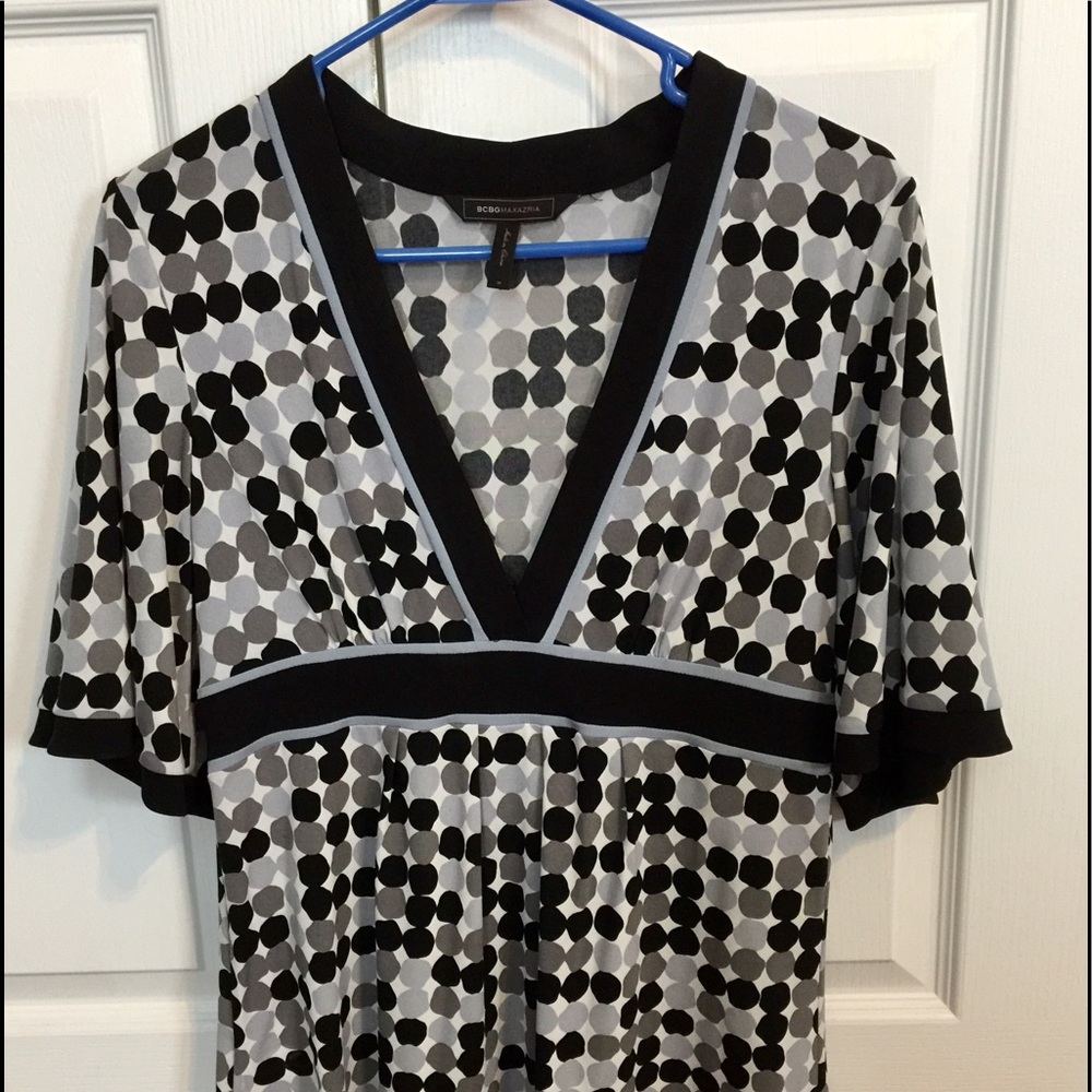 BCBG Polka Dot Top, Size Medium