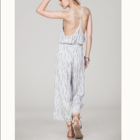 Last Chance Olive Striped Midi Romper - Picture 4 of 6