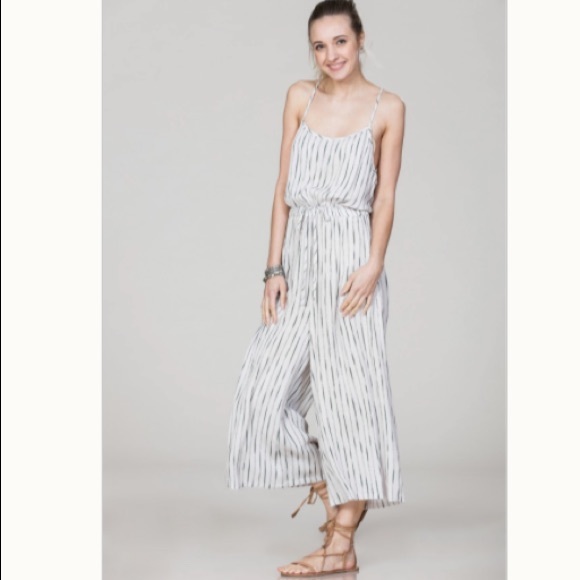 Last Chance Olive Striped Midi Romper - Picture 3 of 6