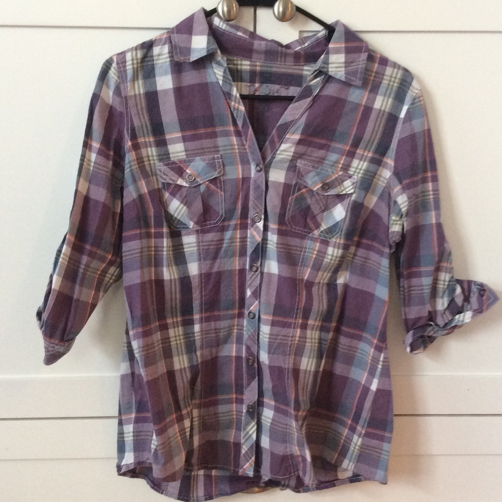 Purple Plaid Top