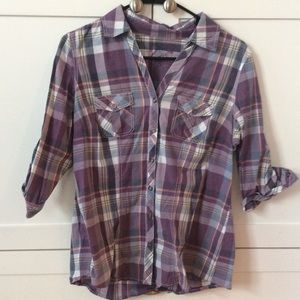 Purple Plaid Top