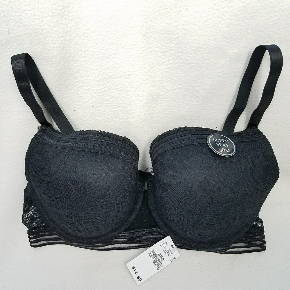 NWT Plus Size Caged Galloon Lace Bra