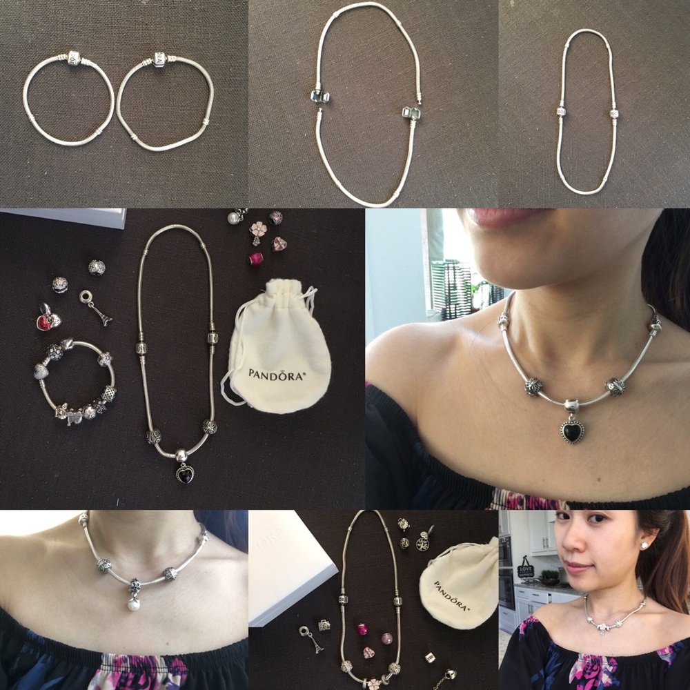 Create a Pandora necklace from 2 Pandora bracelets