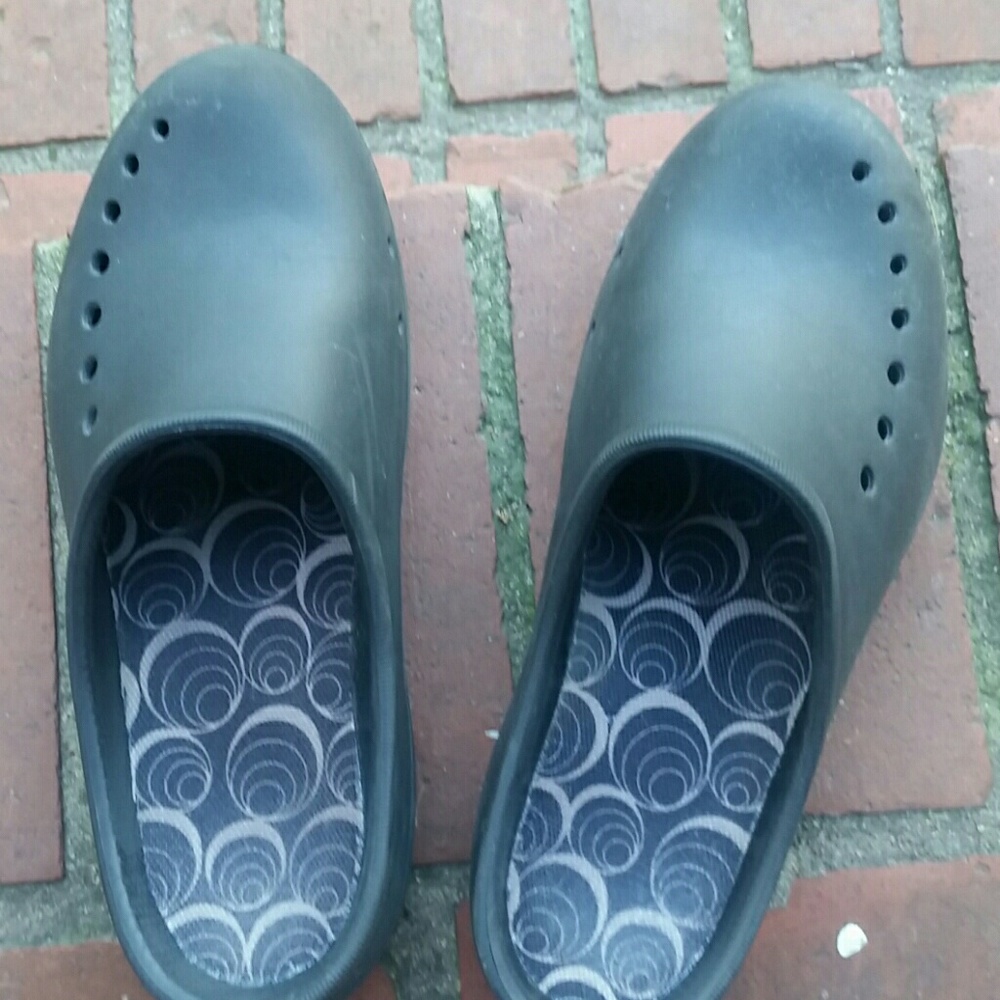 Black slip on Crocs