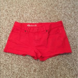 Madewell red shorts