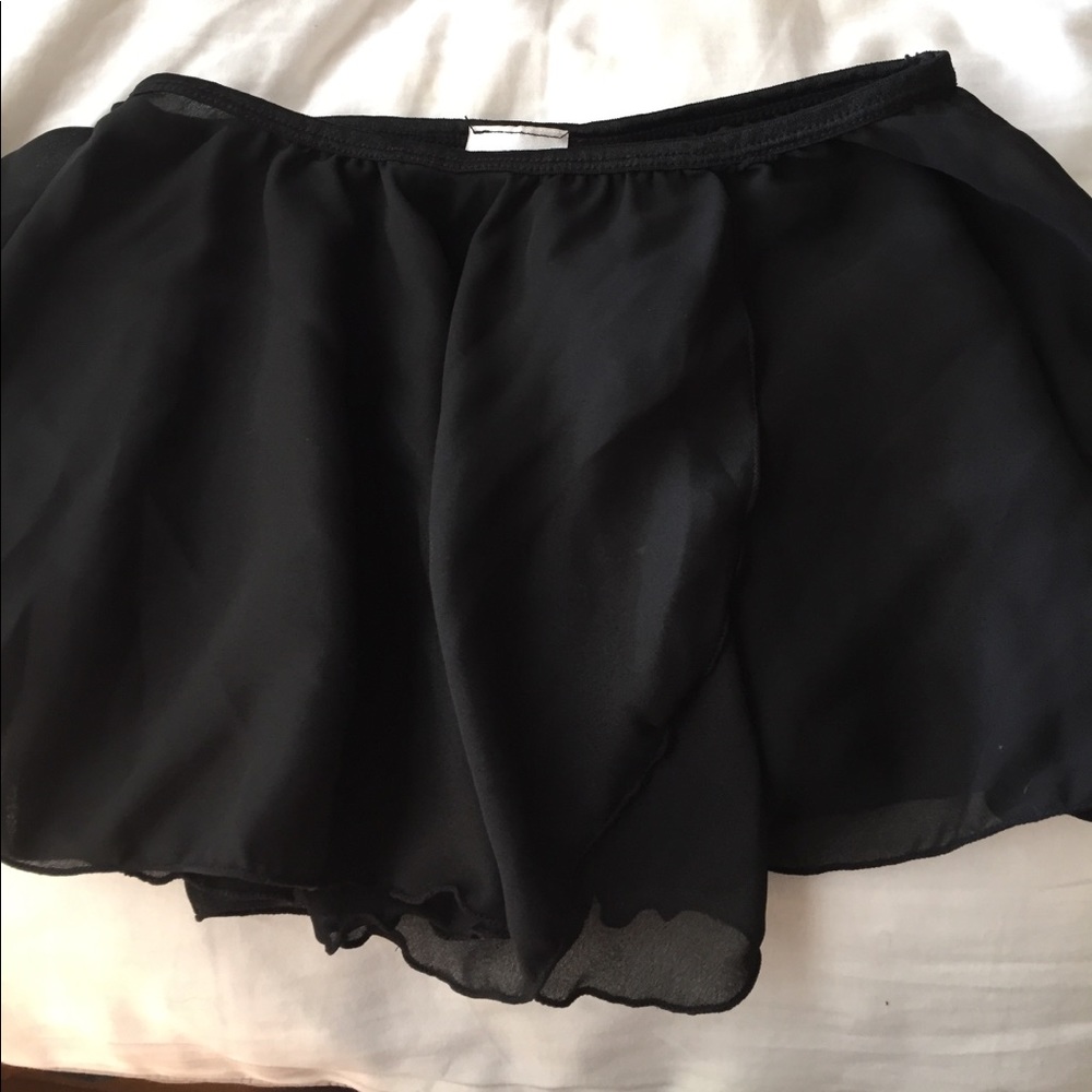 Pull on black dance skirt