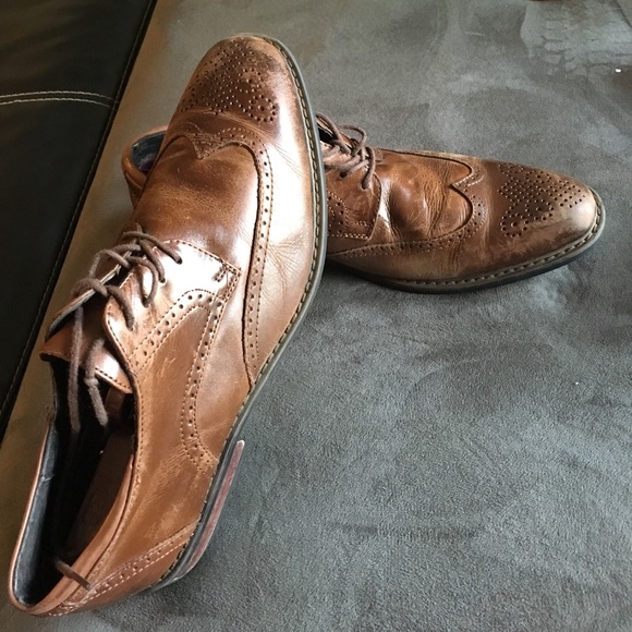 joseph abboud brown dress shoes Joseph Abboud Dexter Mens Brown Oxfords & Lace Ups Wingtip & Brogue Sh