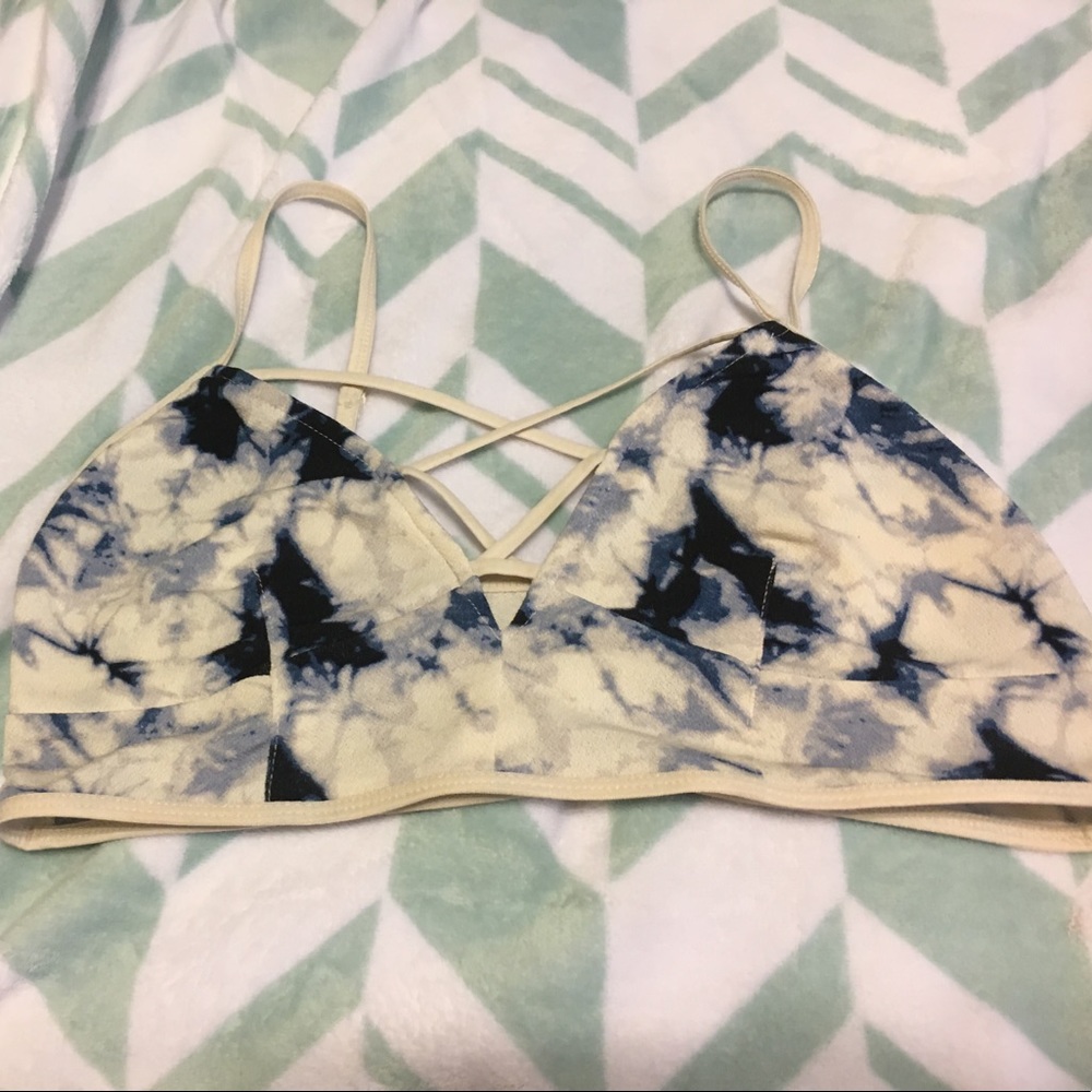 Blue tie dye bralette