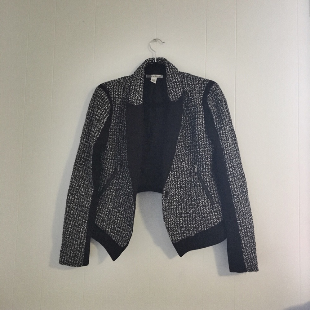 Kenneth Cole Asymmetrical Tweed Blazer