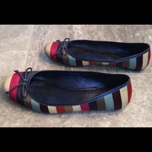 COACH STRIPED FLATS Size 6.5 matches some bags