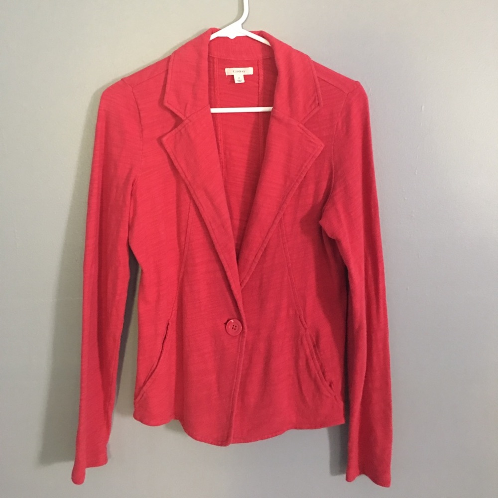 Red cotton blazer
