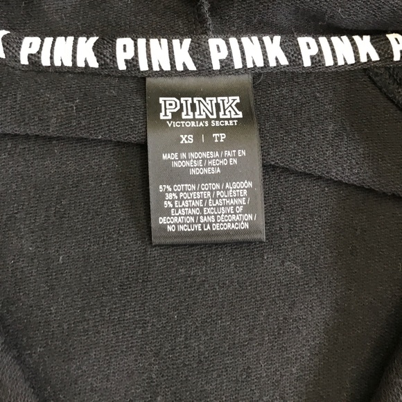 PINK Full zip black and white hoodie - Picture 2 of 3