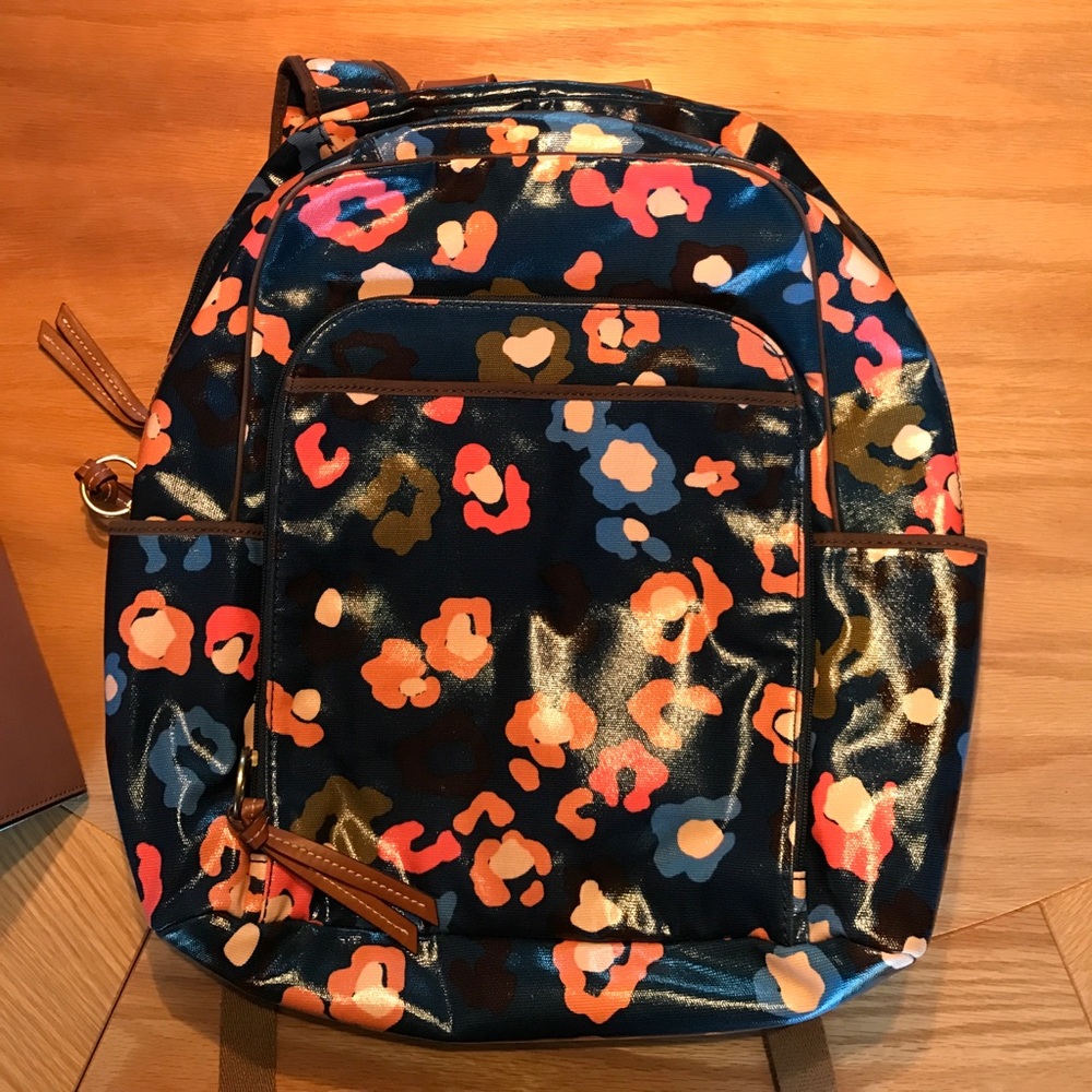 fossil leather backpack