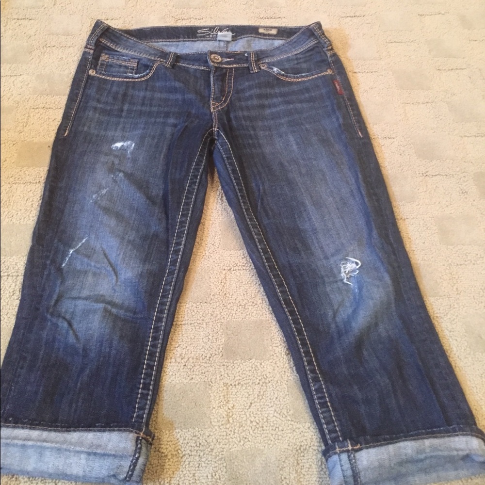 Silver Jean capris