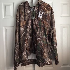 NFL Indianapolis Colts Real Tree Zip Hooded Jacket