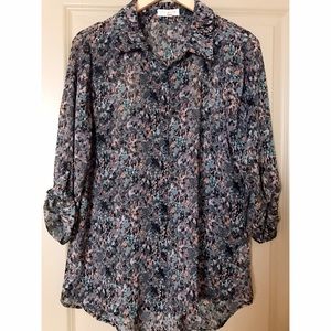 Sheer Blouse with Cut-Outs on Back