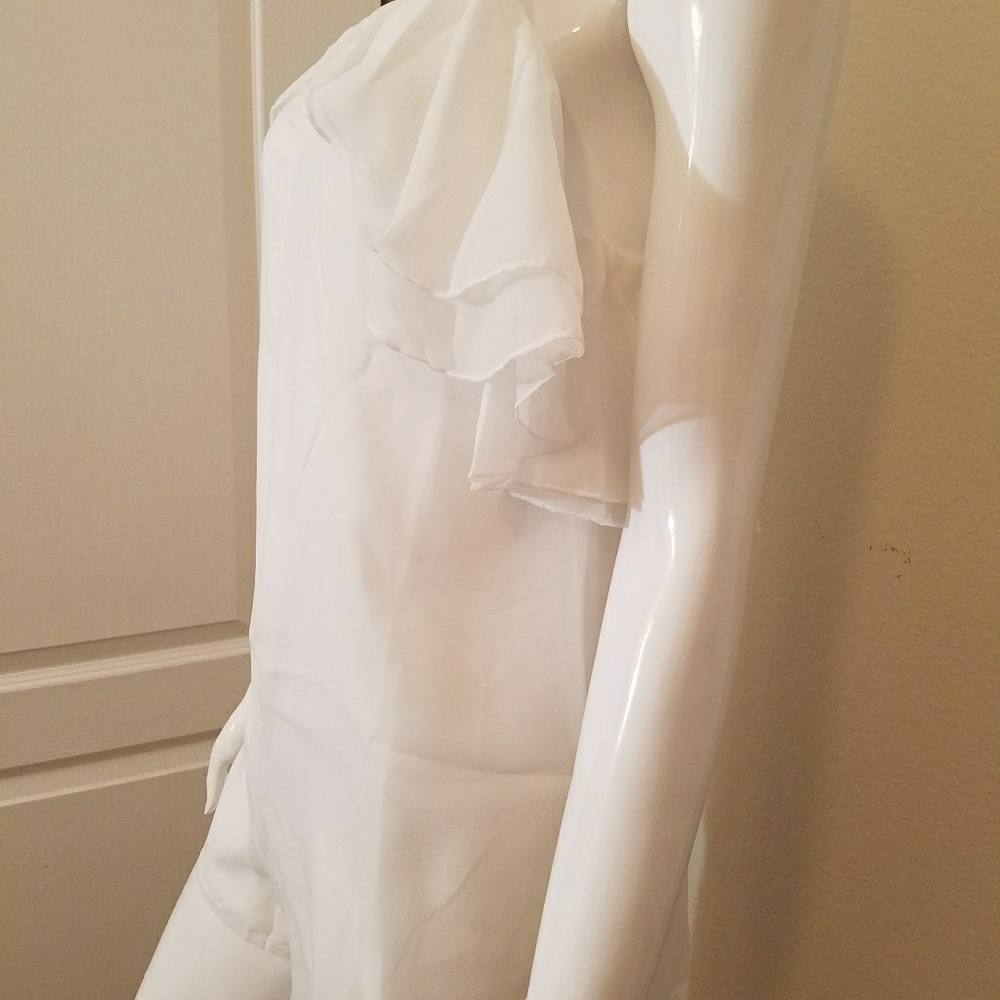 🔴 4 FOR $20!  Chiffon Romper off shoulder - Picture 4 of 5