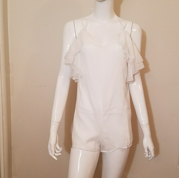 🔴 4 FOR $20!  Chiffon Romper off shoulder - Picture 3 of 5