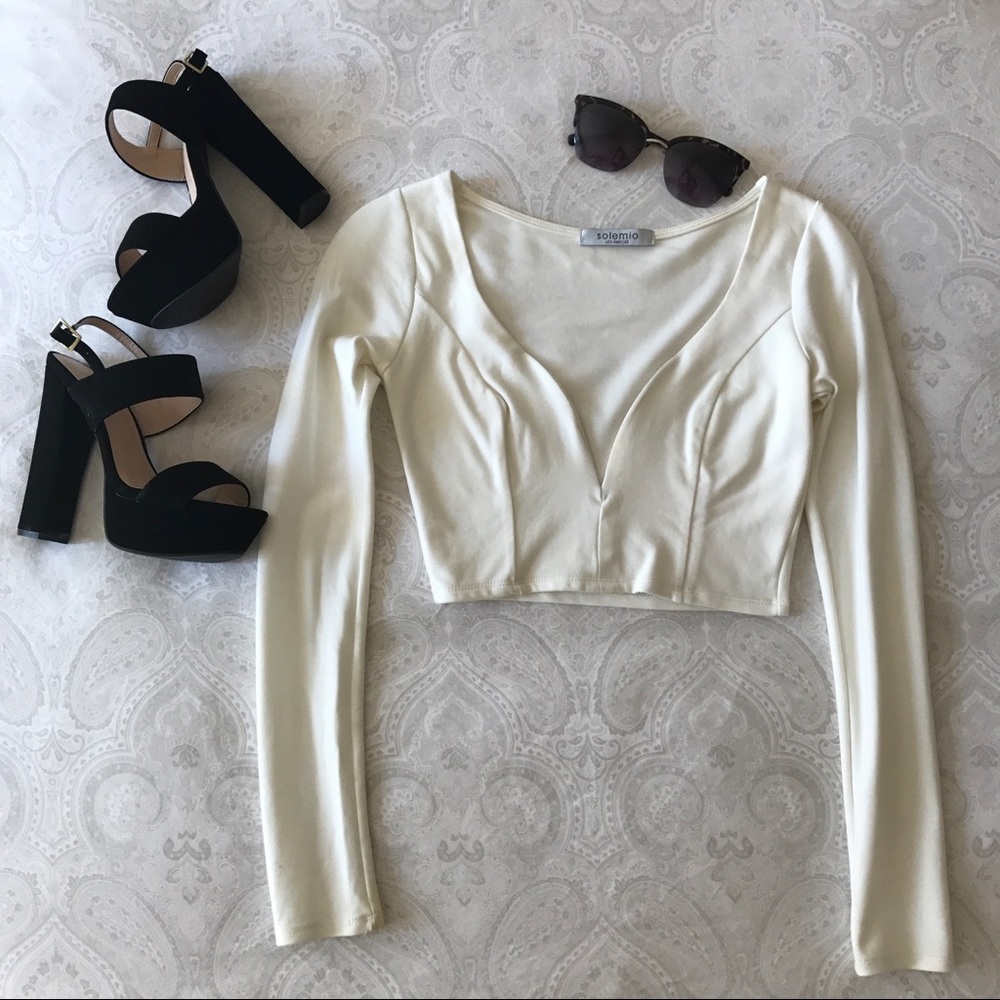 White crop top
