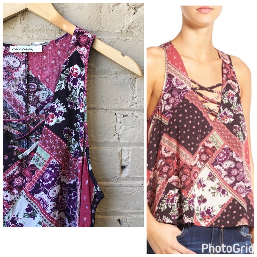 Size L patchwork swing top