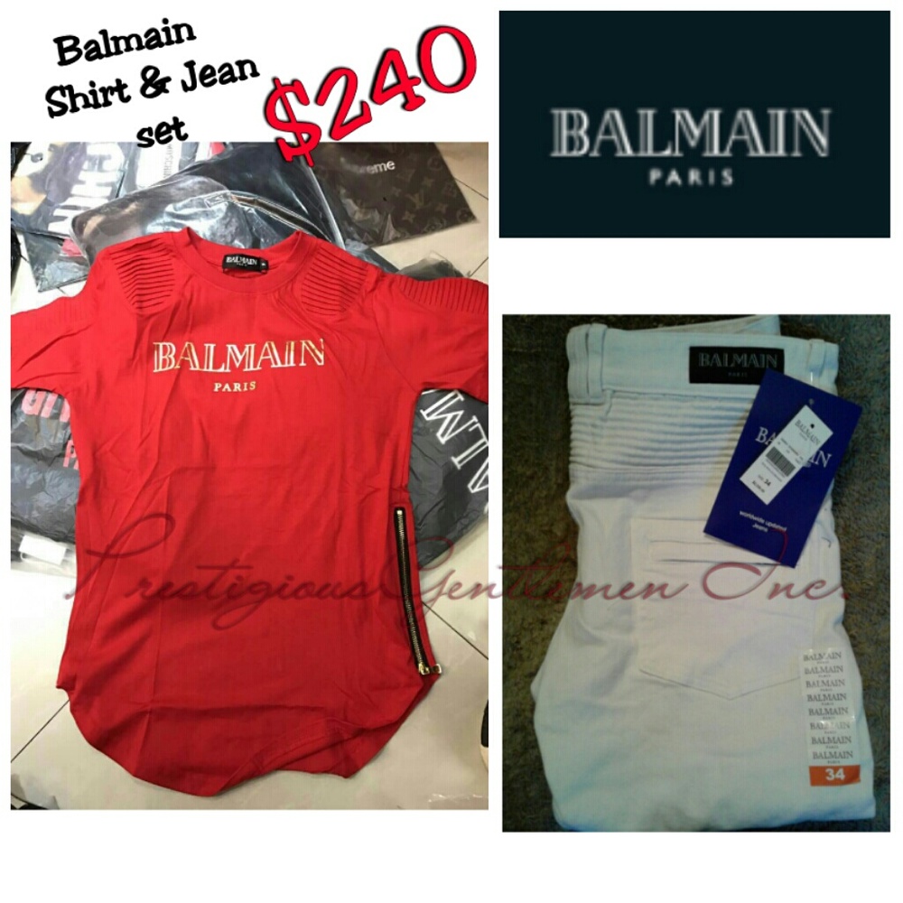 Balmain Jeans & Balmain T-shirt