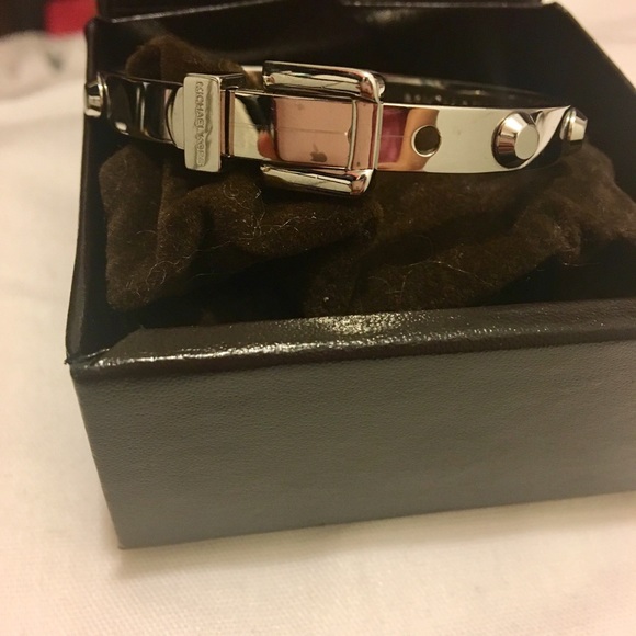 Michael Kors Silver Studded Buckle Bangle - Picture 3 of 4