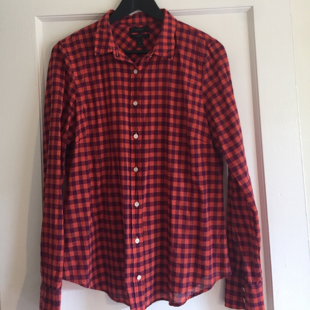 Jcrew perfect fit size 10 plaid button up