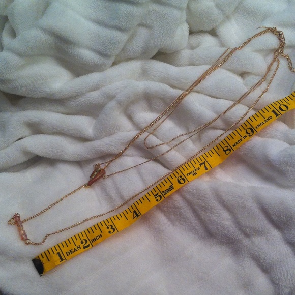 Layer gem crystal long necklace cute boho trendy - Picture 3 of 4