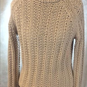 j crew, camel colored knit sweater