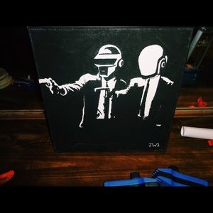 Original art. Titled: Daft Punk X Pulp Fiction
