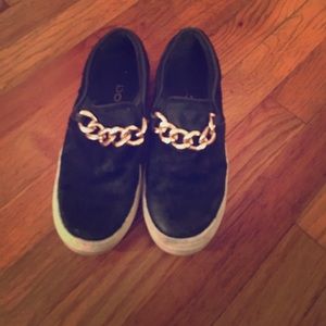 Black slip ons