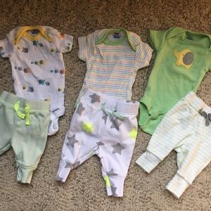 Newborn Baby Boy Clothes Lot of Onesies and Pants