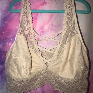 PINK nude lacey bralette