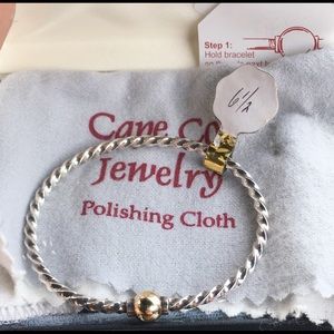Authentic Cape Cod 14k 925 twist bracelet 6.5"