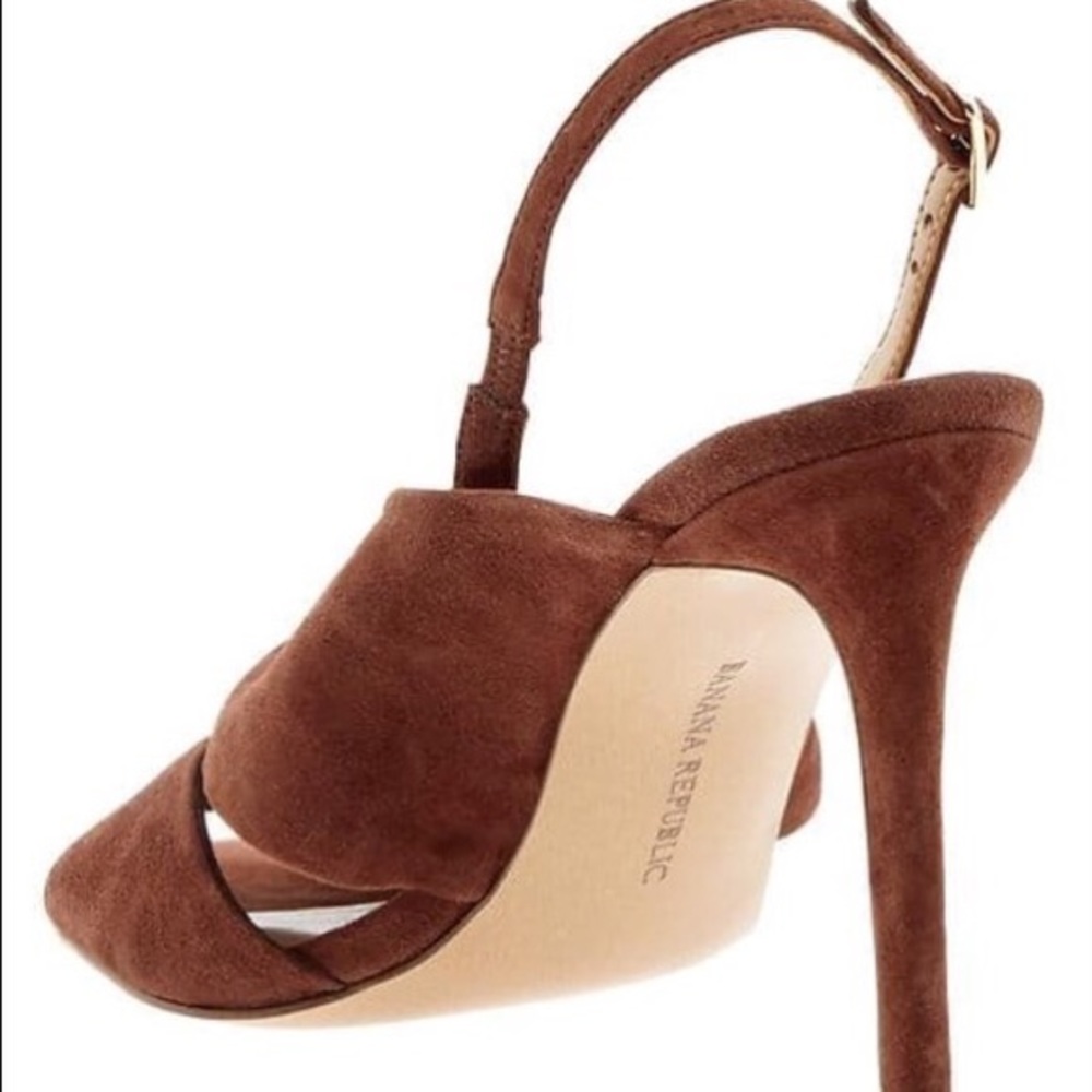 🎉HP🎉Banana Republic brown suede Jessa slingback - Picture 3 of 6