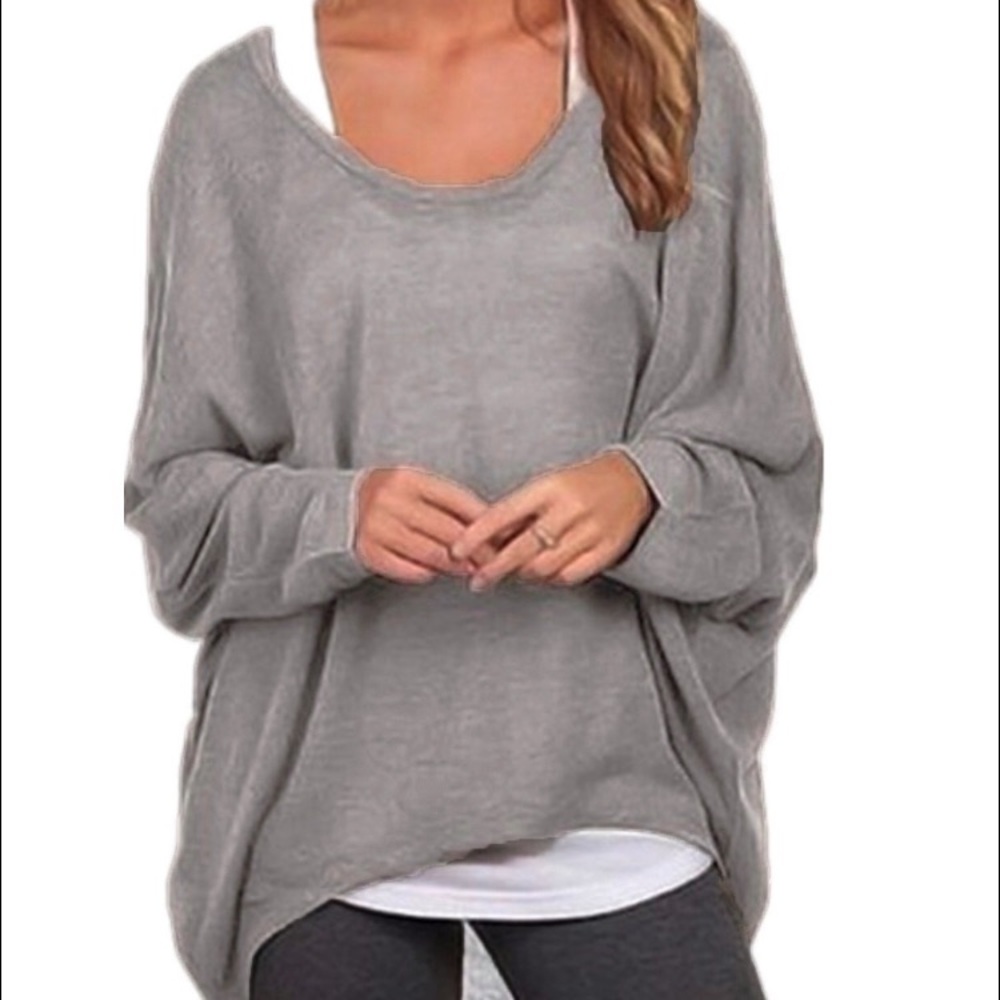 Long Greyish silver sweater with tags