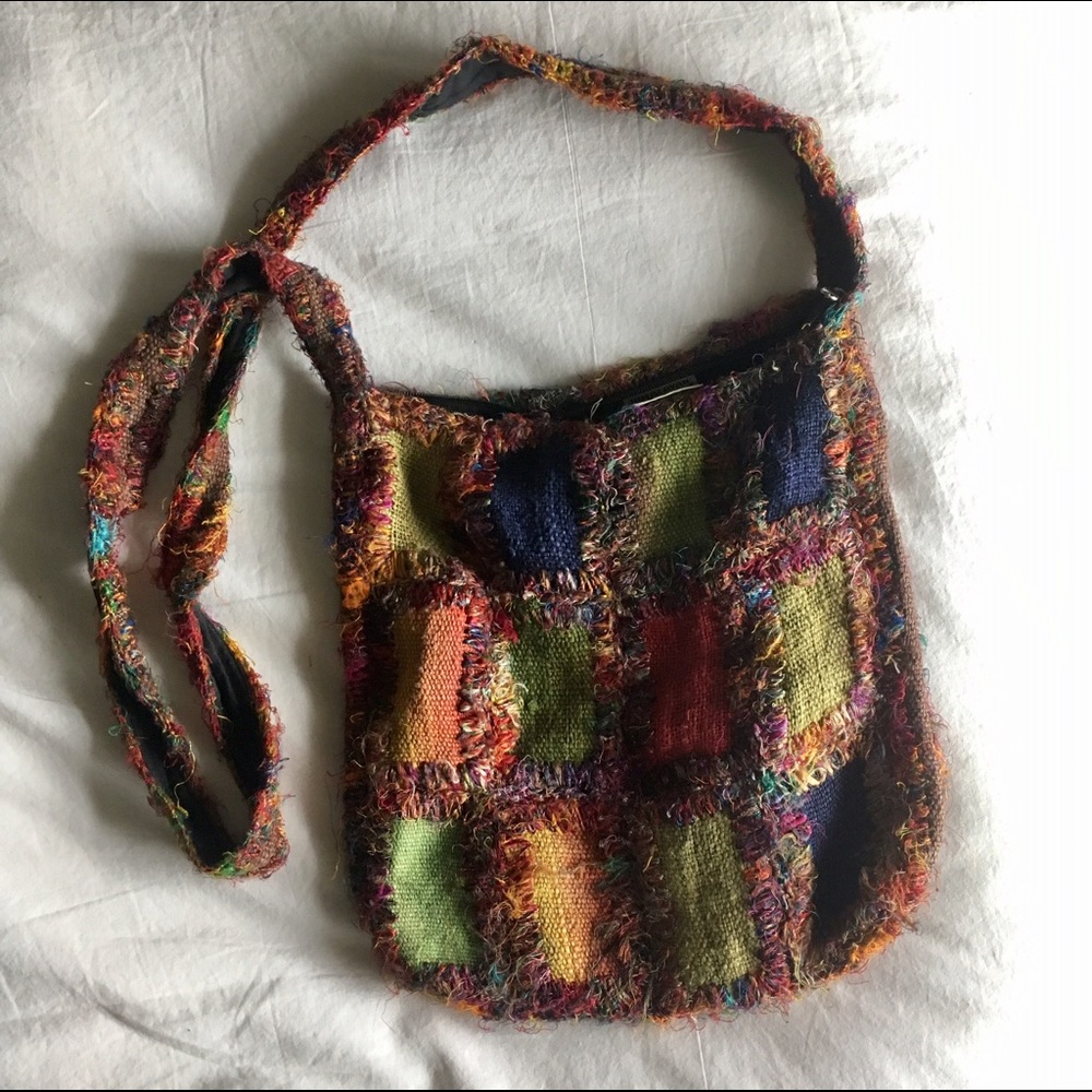 Himalayan hemp rainbow purse