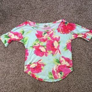 Off the shoulder crop top.